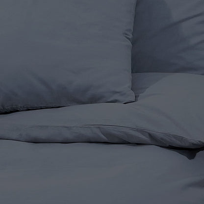 vidaXL Duvet Cover Set Anthracite 260x240 cm Cotton