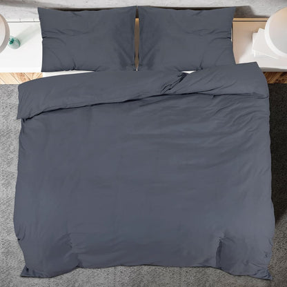 vidaXL Duvet Cover Set Anthracite 155x220 cm Cotton