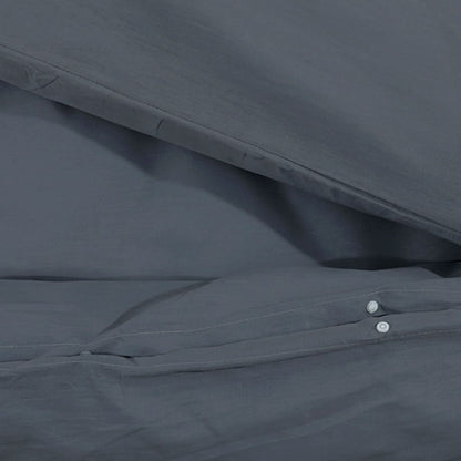 vidaXL Duvet Cover Set Anthracite 155x220 cm Cotton