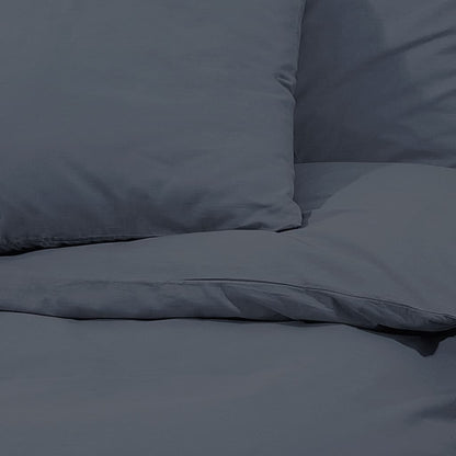vidaXL Duvet Cover Set Anthracite 200x220 cm Cotton