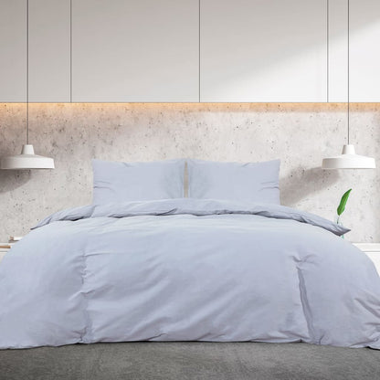 vidaXL Duvet Cover Set Grey 240x220 cm Cotton