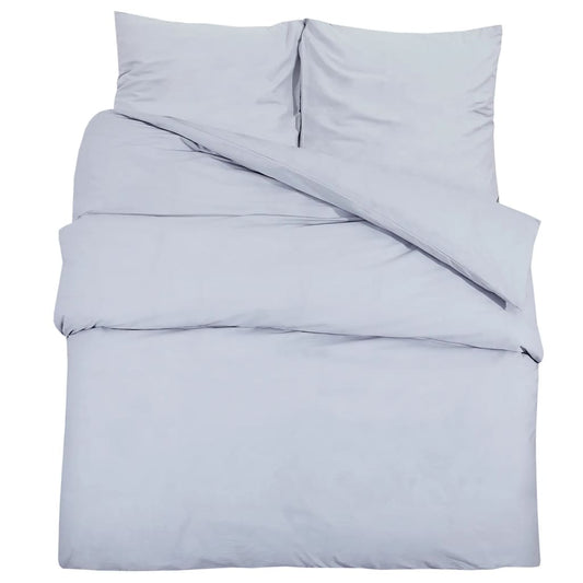 vidaXL Duvet Cover Set Grey 200x220 cm Cotton