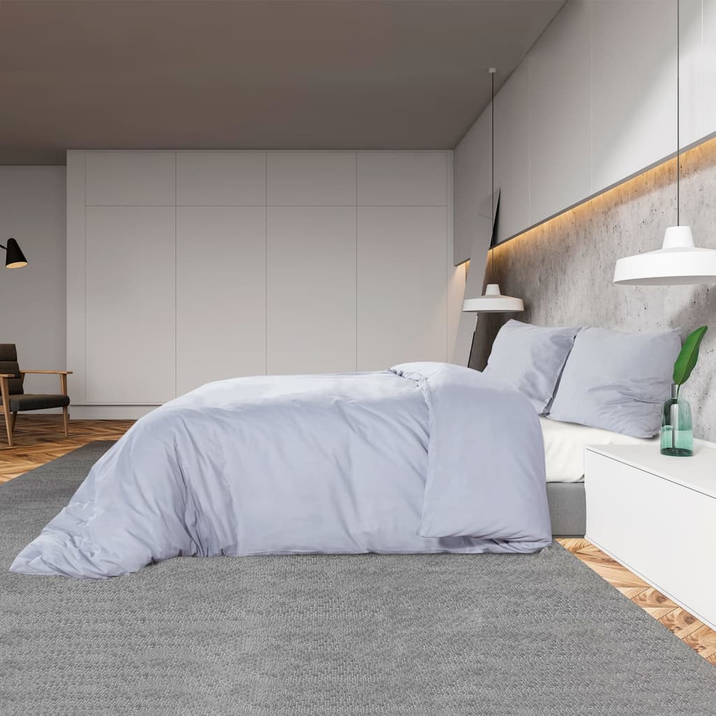 vidaXL Duvet Cover Set Grey 200x220 cm Cotton
