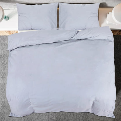 vidaXL Duvet Cover Set Grey 200x220 cm Cotton