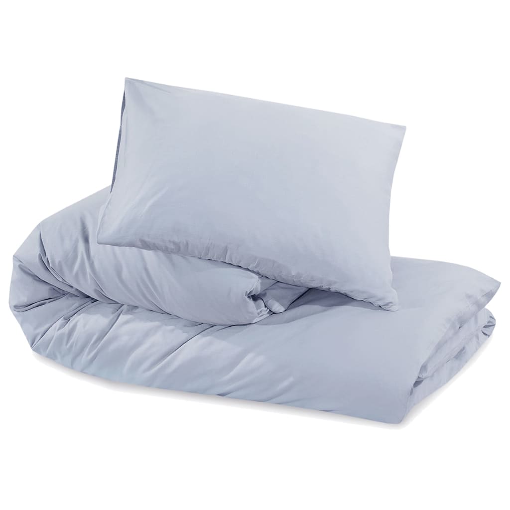 vidaXL Duvet Cover Set Grey 200x220 cm Cotton