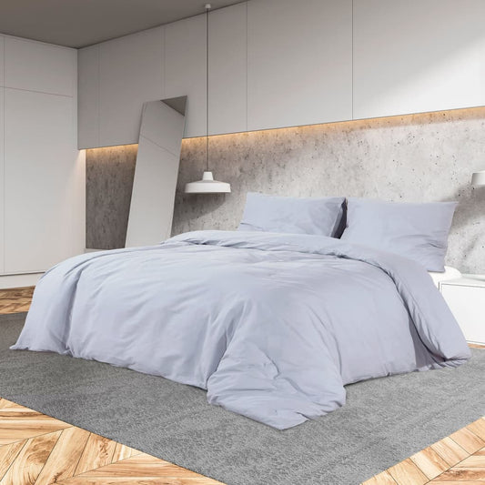 vidaXL Duvet Cover Set Grey 200x220 cm Cotton
