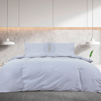vidaXL Duvet Cover Set Grey 260x220 cm Cotton