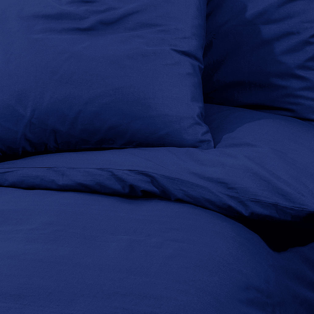 vidaXL Duvet Cover Set Navy Blue 240x220 cm Cotton