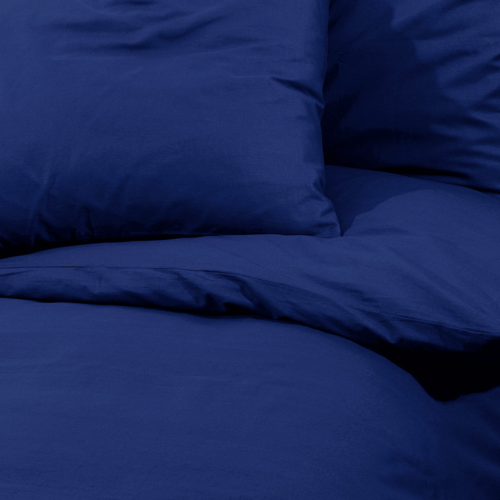 vidaXL Duvet Cover Set Navy Blue 200x200 cm Cotton