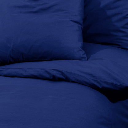 vidaXL Duvet Cover Set Navy Blue 200x200 cm Cotton