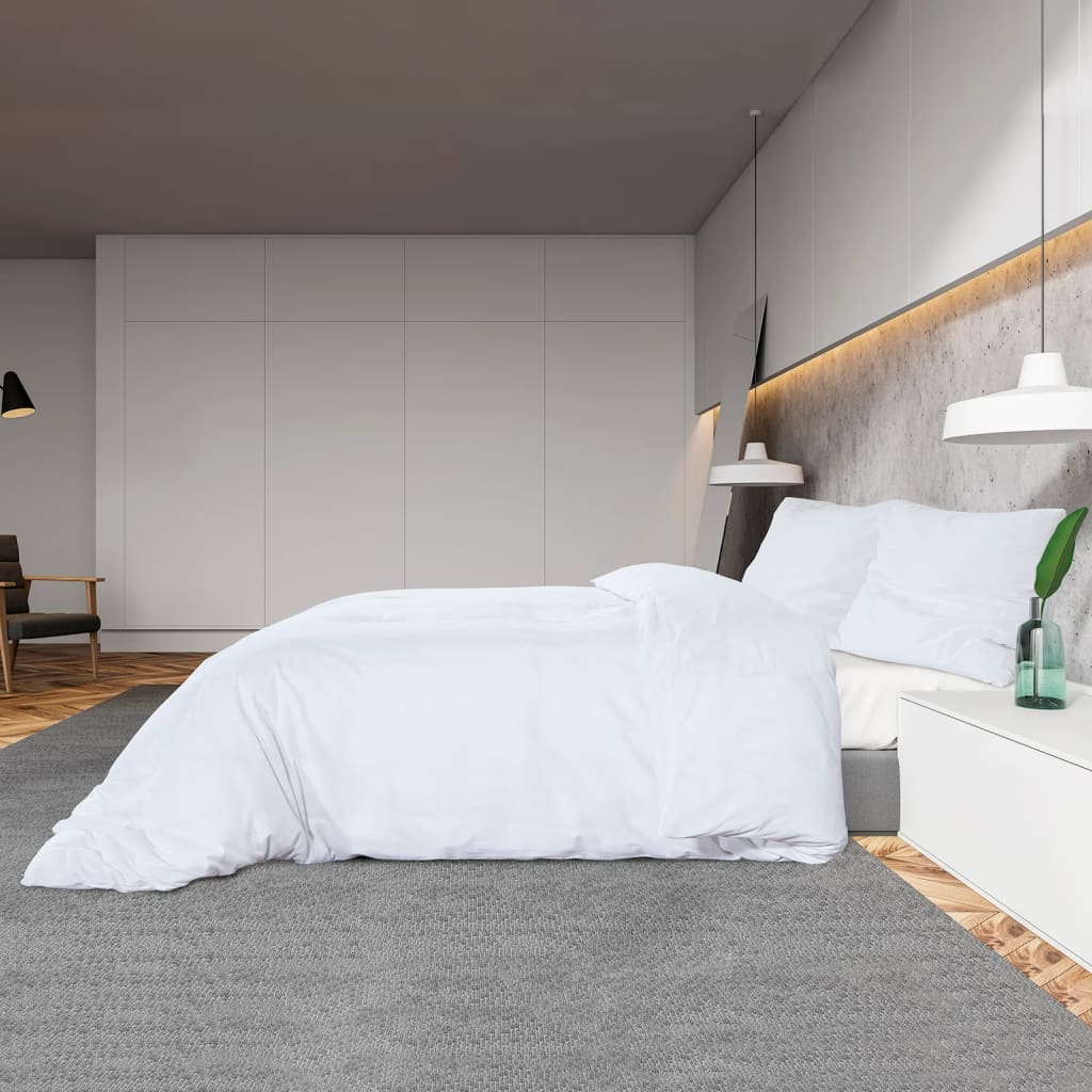 vidaXL Duvet Cover Set White 220x240 cm Cotton