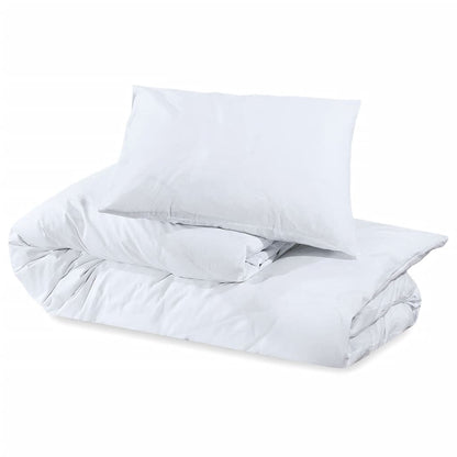 vidaXL Duvet Cover Set White 225x220 cm Cotton