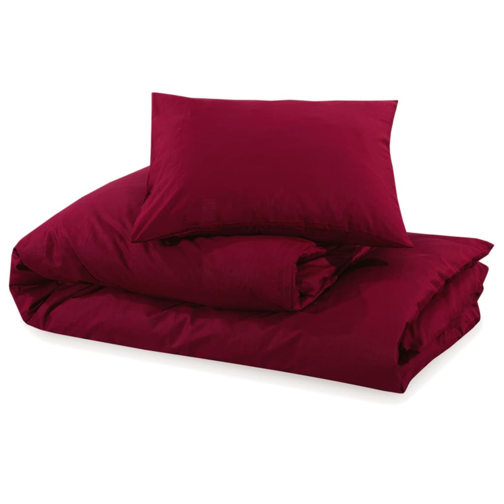 vidaXL Duvet Cover Set Bordeaux 260x240 cm Cotton