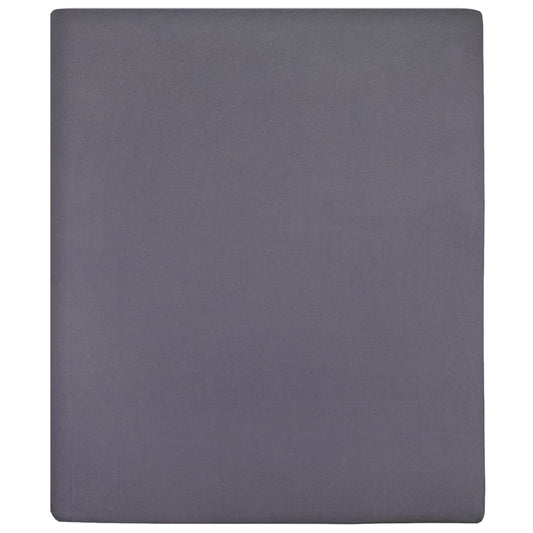 vidaXL Jersey Fitted Sheets 2 pcs Anthracite 100x200 cm Cotton