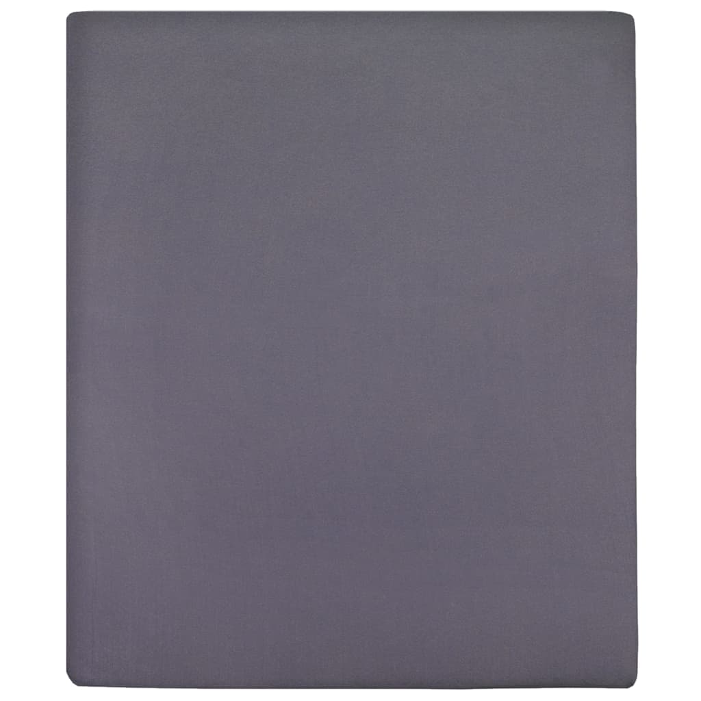 vidaXL Jersey Fitted Sheet Anthracite 140x200 cm Cotton