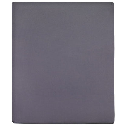 vidaXL Jersey Fitted Sheet Anthracite 140x200 cm Cotton