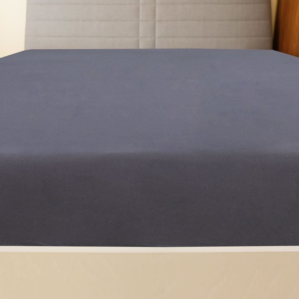vidaXL Jersey Fitted Sheet Anthracite 140x200 cm Cotton