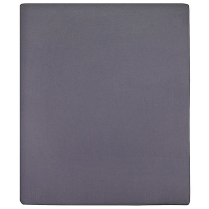 vidaXL Jersey Fitted Sheets 2 pcs Anthracite 180x200 cm Cotton