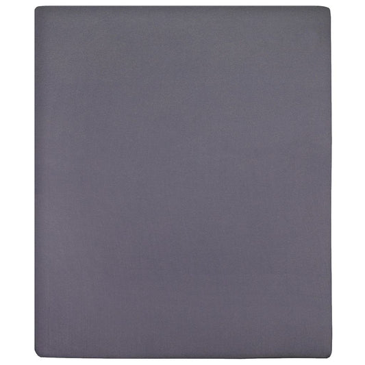vidaXL Jersey Fitted Sheets 2 pcs Anthracite 180x200 cm Cotton