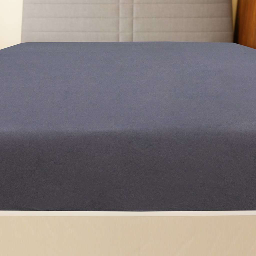 vidaXL Jersey Fitted Sheets 2 pcs Anthracite 180x200 cm Cotton
