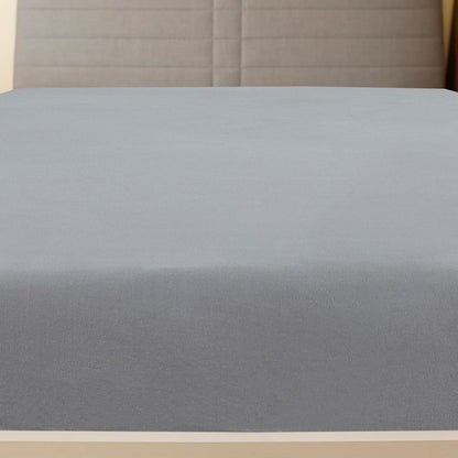 vidaXL Jersey Fitted Sheet Grey 90x200 cm Cotton