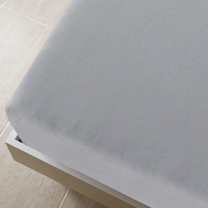 vidaXL Jersey Fitted Sheet Grey 100x200 cm Cotton