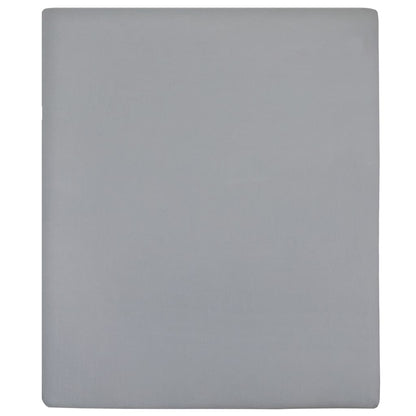 vidaXL Jersey Fitted Sheet Grey 180x200 cm Cotton