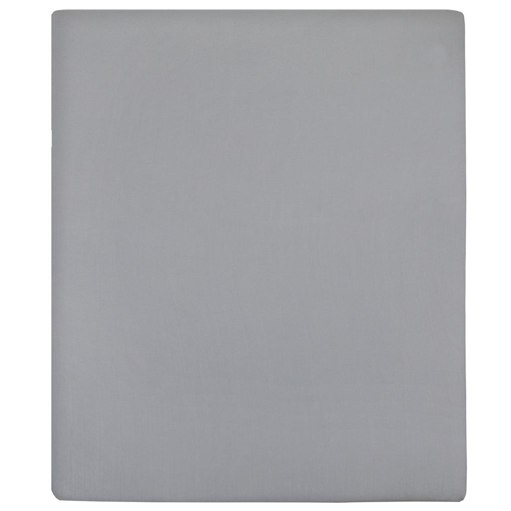 vidaXL Jersey Fitted Sheets 2 pcs Grey 180x200 cm Cotton