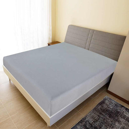vidaXL Jersey Fitted Sheets 2 pcs Grey 180x200 cm Cotton