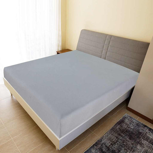 vidaXL Jersey Fitted Sheets 2 pcs Grey 180x200 cm Cotton