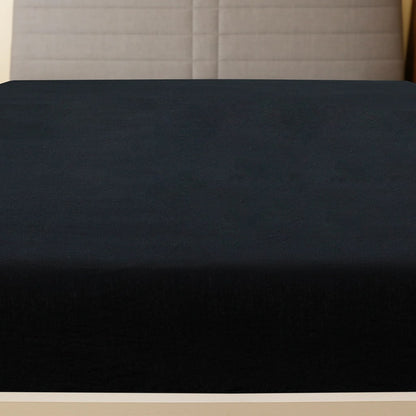 vidaXL Jersey Fitted Sheets 2 pcs Black 90x200 cm Cotton