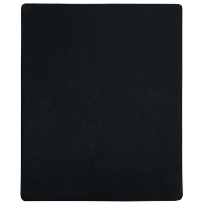 vidaXL Jersey Fitted Sheets 2 pcs Black 100x200 cm Cotton