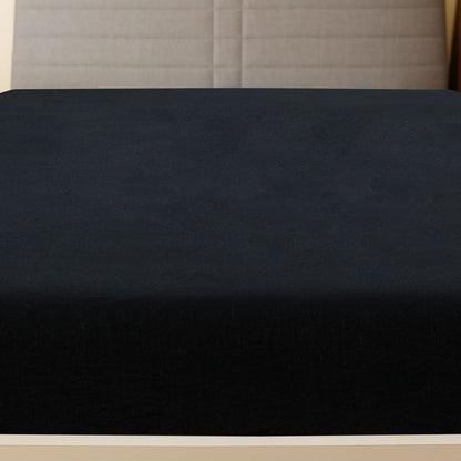 vidaXL Jersey Fitted Sheets 2 pcs Black 100x200 cm Cotton