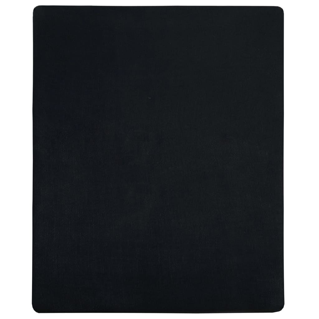 vidaXL Jersey Fitted Sheets 2 pcs Black 140x200 cm Cotton
