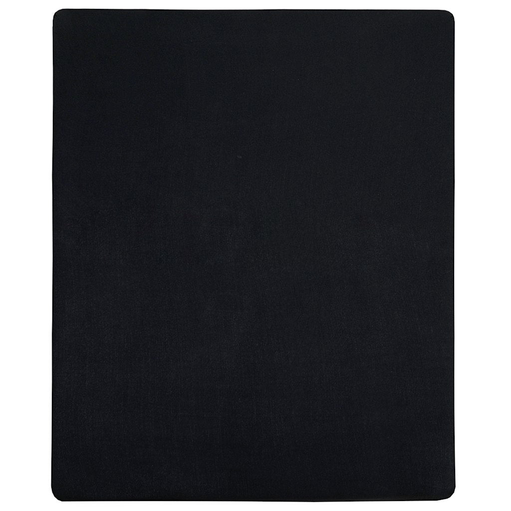 vidaXL Jersey Fitted Sheets 2 pcs Black 180x200 cm Cotton