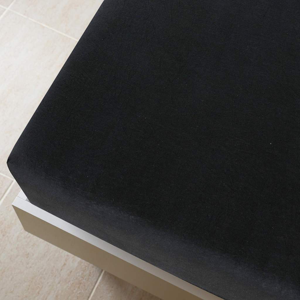 vidaXL Jersey Fitted Sheets 2 pcs Black 180x200 cm Cotton