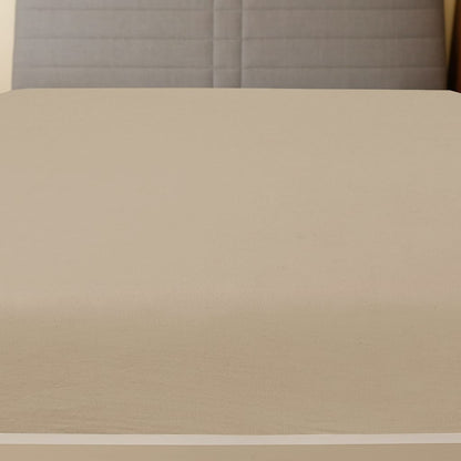 vidaXL Jersey Fitted Sheets 2 pcs Taupe 90x200 cm Cotton