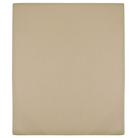 vidaXL Jersey Fitted Sheets 2 pcs Taupe 100x200 cm Cotton