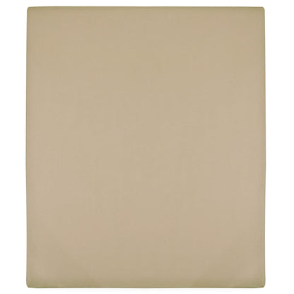 vidaXL Jersey Fitted Sheet Taupe 140x200 cm Cotton