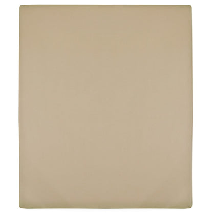 vidaXL Jersey Fitted Sheets 2 pcs Taupe 160x200 cm Cotton