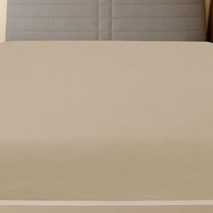 vidaXL Jersey Fitted Sheets 2 pcs Taupe 160x200 cm Cotton