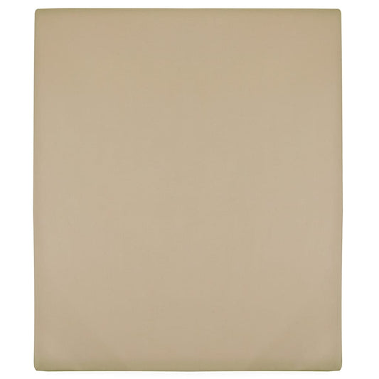 vidaXL Jersey Fitted Sheet Taupe 180x200 cm Cotton