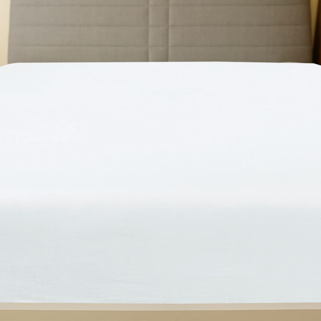 vidaXL Jersey Fitted Sheet White 100x200 cm Cotton