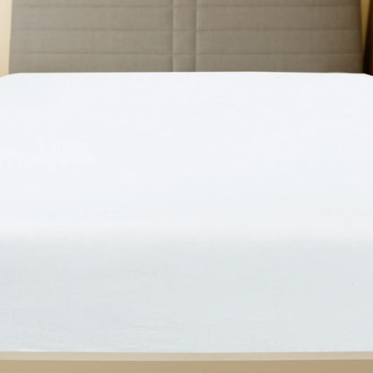 vidaXL Jersey Fitted Sheet White 100x200 cm Cotton