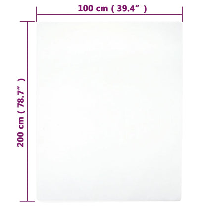vidaXL Jersey Fitted Sheet White 100x200 cm Cotton