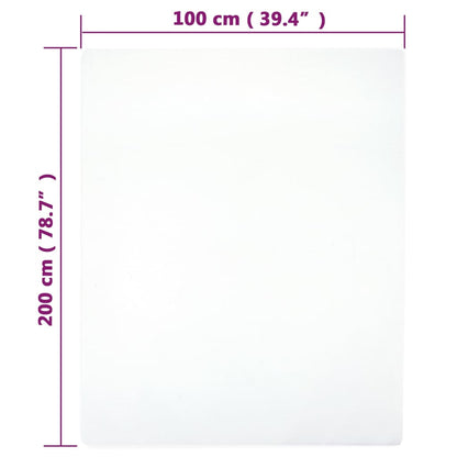 vidaXL Jersey Fitted Sheets 2 pcs White 100x200 cm Cotton