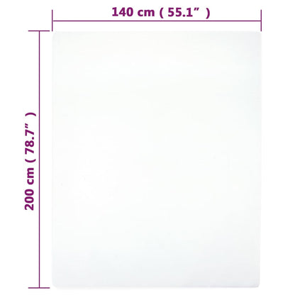 vidaXL Jersey Fitted Sheets 2 pcs White 140x200 cm Cotton
