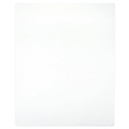 vidaXL Jersey Fitted Sheet White 160x200 cm Cotton