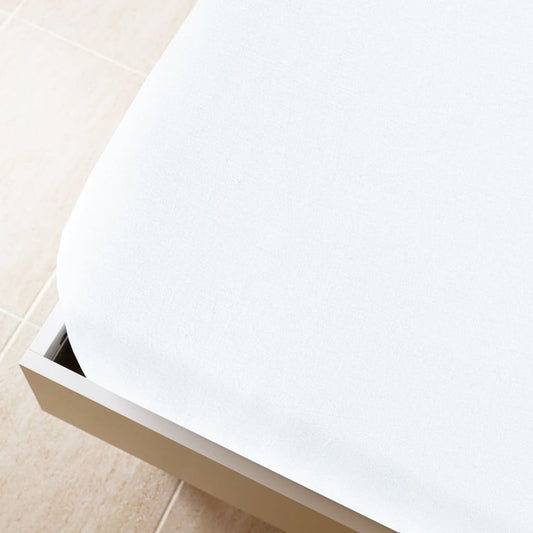 vidaXL Jersey Fitted Sheets 2 pcs White 160x200 cm Cotton