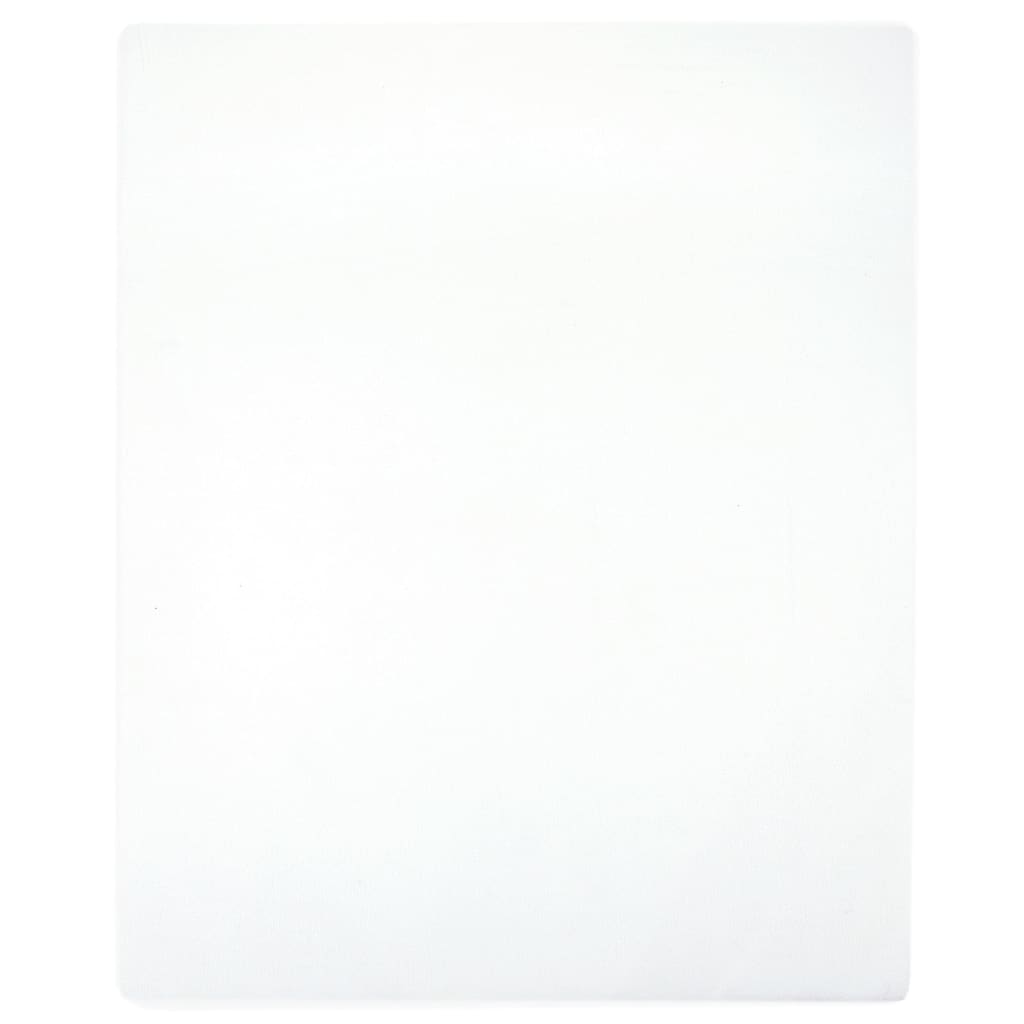 vidaXL Jersey Fitted Sheet White 180x200 cm Cotton